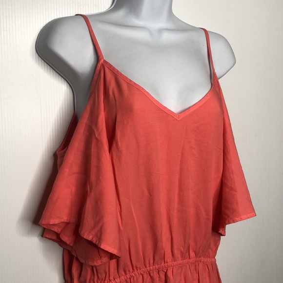 Splendid Orange Cold Shoulders Mini Dress XL NEW - Picture 6 of 11